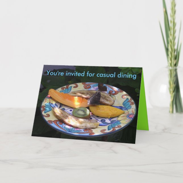 Invitación Invitación- Se le invita a una cena informal (Anverso)