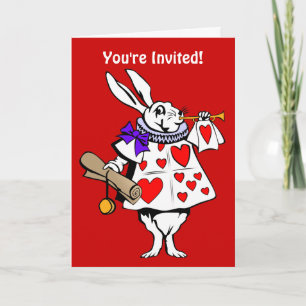 Invitación Invitación/tarjeta: Conejo blanco Alicia en el