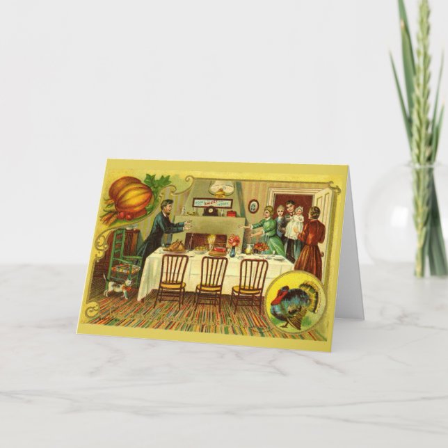 Invitación Invitación/tarjeta de la cena de la acción de (Anverso)