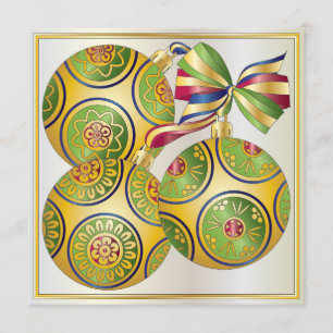 Invitación Invitación/Tarjeta de Ornamentos de Navidad de Mah