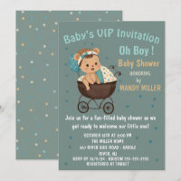 ¡Invitación VIP para el bebé Oh chico!