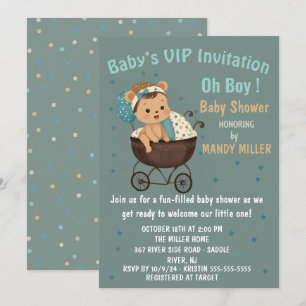 Invitación ¡Invitación VIP para el bebé Oh chico!