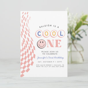 Invitación InvitaciónCool Un Chica Primer Cumpleaños Comproba