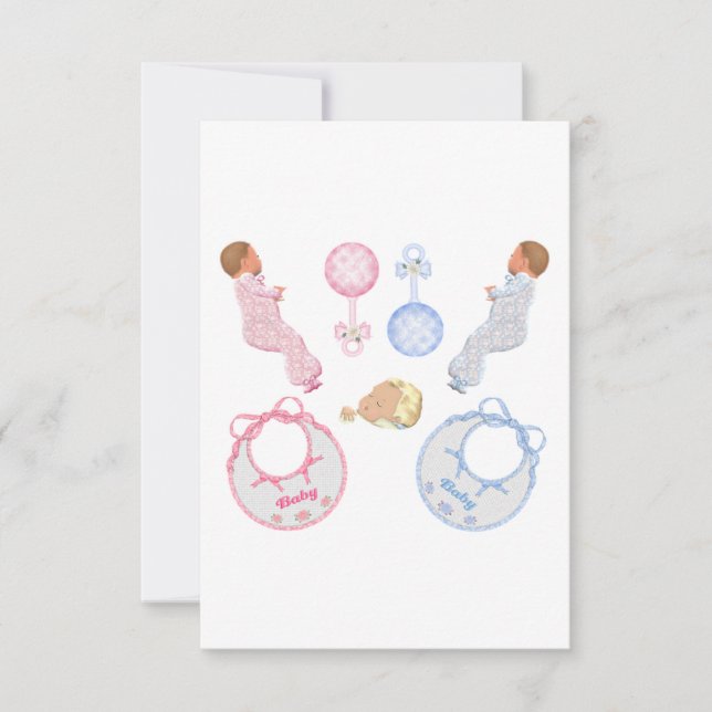 Invitación ¡Invitaciones a la ducha para bebés! (Anverso)