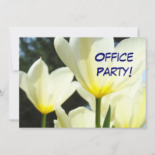 Invitación ¡Invitaciones a la fiesta de oficina! Tulipanes bl