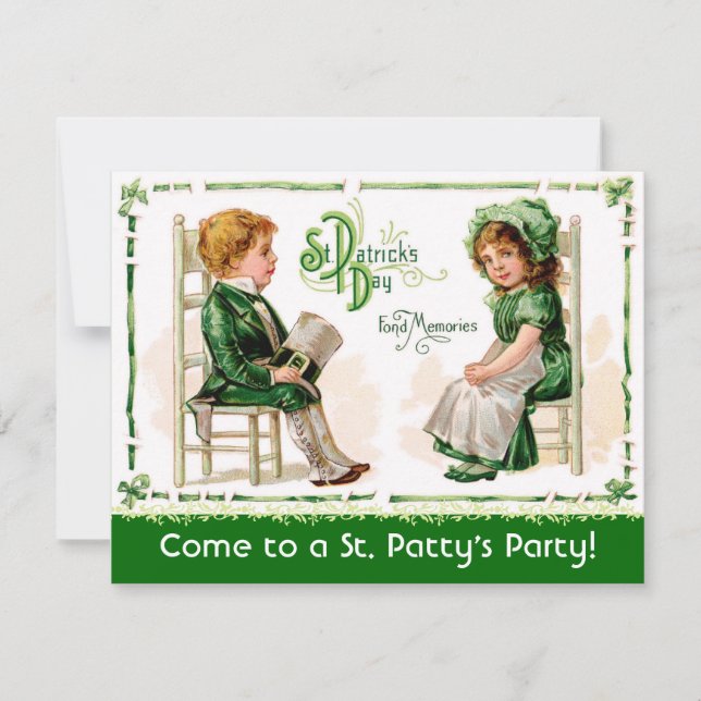 Invitación ¡Invitaciones a la fiesta del Día de San Patricio! (Anverso)