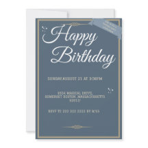 "Invitaciones al Royal Blue Birthday Bash!"