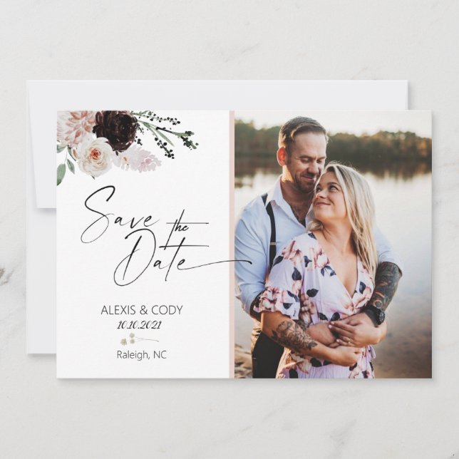 Invitación Invitaciones, Boda, novia, novia Boho, rubor (Anverso)