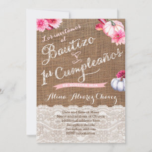 Invitación Invitaciónes con calabazas Bautizo y 1er・