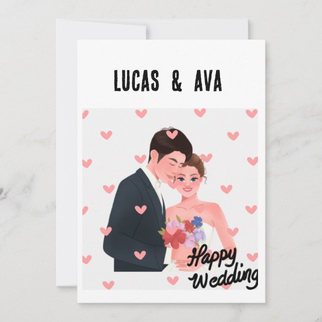 Invitación "Invitaciones de verdadero amor" (Anverso)