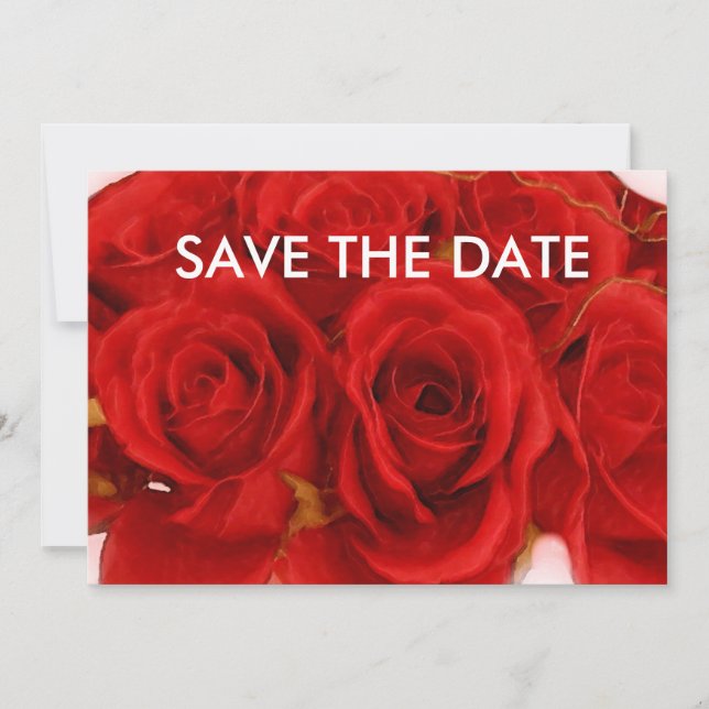 Invitación Invitaciones/Invitaciones del Bouquet Rojo (Anverso)