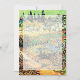 Invitación Invitaciones. Jardín florido con camino