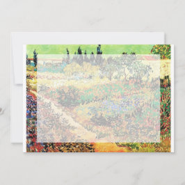 Invitación Invitaciones. Jardín florido con sendero