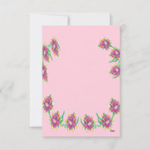 Invitaciones/Lirio asiático/sobres incluidos