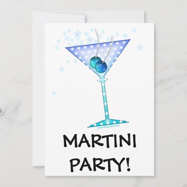 Invitación, Invitaciones - MARTINI AZUL (Anverso)