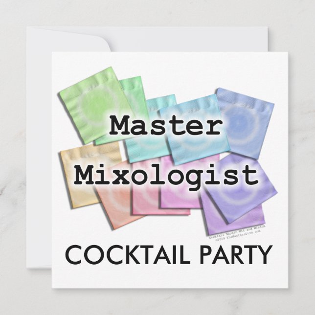 Invitación, invitaciones - MIXOLOGISTA MAESTRO (Anverso)