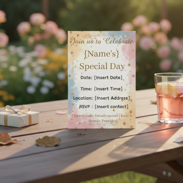 Invitación “Invitaciones Personalizadas de Cumpleaños - Tarje (Subido por el creador)