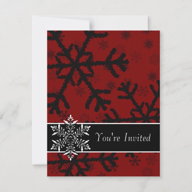 Invitación Invitadas Copos de Nieve (Anverso)