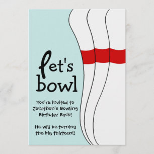 Invitación Invitado a la fiesta de cumpleaños de Bowling Bash
