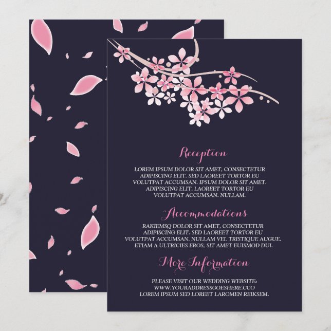 Invitación Invitado a recibir información sobre Boda de marin (Anverso / Reverso)