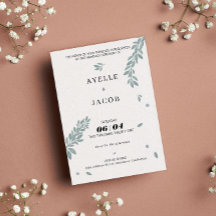 Invitado de casamiento personalizado de follaje de