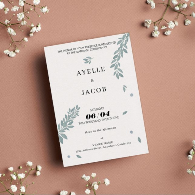 Invitación Invitado de casamiento personalizado de follaje de (Subido por el creador)