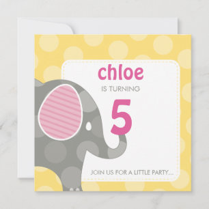 Invitación INVITADOS DEL PARTIDO DE CUMPLEAÑOS :: elefante + 