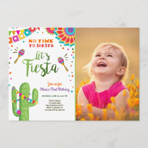 Invitación Invitamos a la Fiesta al Cactus de Cumpleaños Mexi