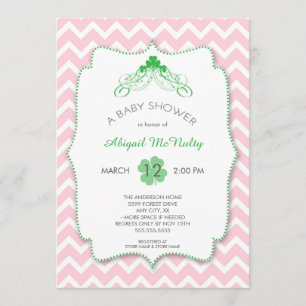 Invitación Invitan a Baby Shower, Chica de San Patricio