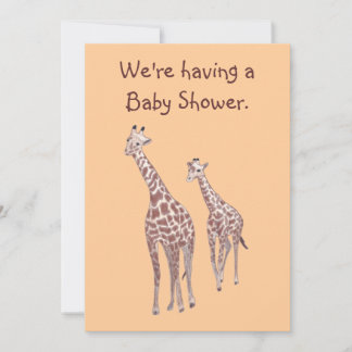 Invitación Invitan a Baby Shower, Personalizado de las jirafa