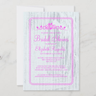 Invitación Invitan a bañador de madera de pino blanco rosado
