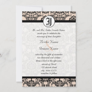 Invitación Invitan a Boda de fotografía de Peony Damask de pl