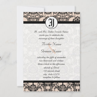 Invitación Invitan a Boda de fotografía de Peony Damask de pl