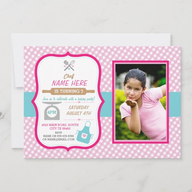 Invitación Invitan a Chicas de la fiesta de cumpleaños de cua (Anverso)