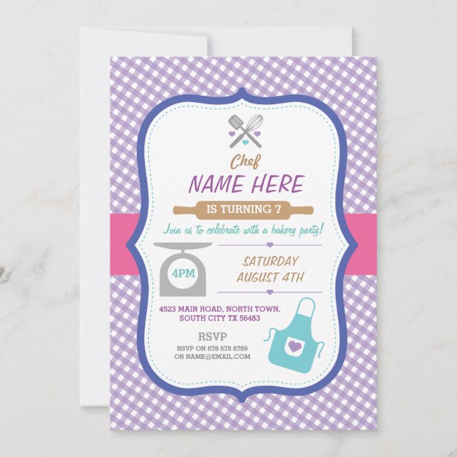 Invitación Invitan a Chicas de la fiesta de cumpleaños de cua (Anverso)