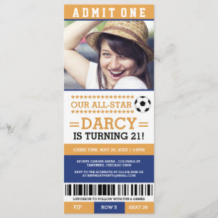 Invitación Invitan a cumpleaños del partido de fútbol amarill