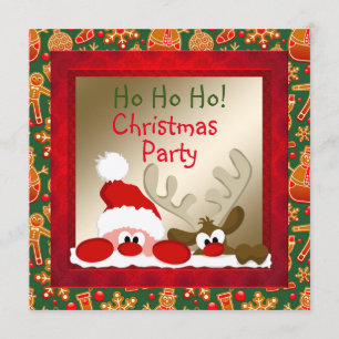Invitación Invitan a divertida Fiesta de Navidad de niños de