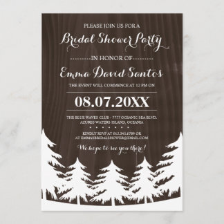 Invitación Invitan a ducha de novia forestal