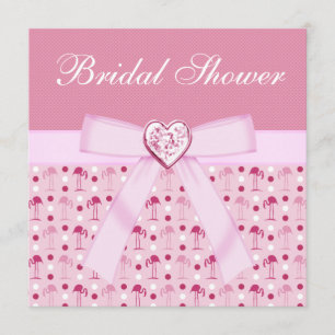 Invitación Invitan a ducha de novias Rosa Wonderland Flamingo