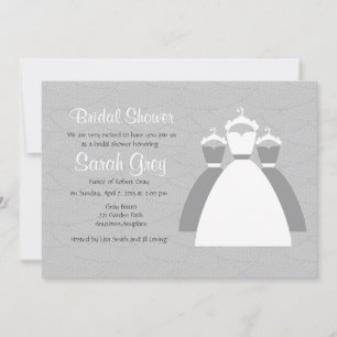 Invitación Invitan a duchas de novias de Personalizado gris