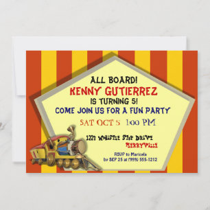 Invitación Invitan a Fiesta a Personalizado de  Choo Choo