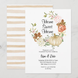 Invitación Invitan a Fiesta de Calabaza Purpurina de oro