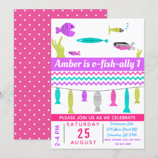 Invitación Invitan a Fiesta de cumpleaños de chicas que pesca
