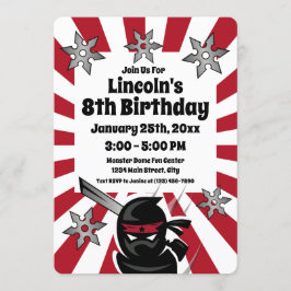 Invitación Invitan a Fiesta de cumpleaños de guerreros de Nin