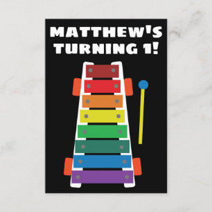 Invitación Invitan a Fiesta de juguetes clásicos de Xilófono 