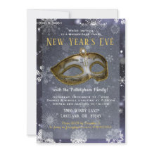 Invitan a Fiesta de la mascarada de Año Nuevo