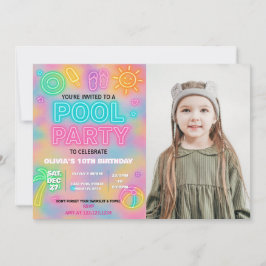 Invitación Invitan a Fiesta de la piscina infantil para niños