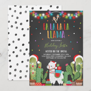 Invitación Invitan a Fiesta de Navidades de Llama a fiesta na