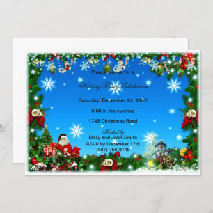 Invitación Invitan a Fiesta de Navidades de Snowman Snowflake