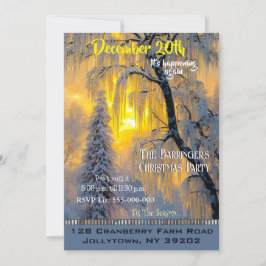 Invitación Invitan a Fiesta de Navidades hermosos de invierno